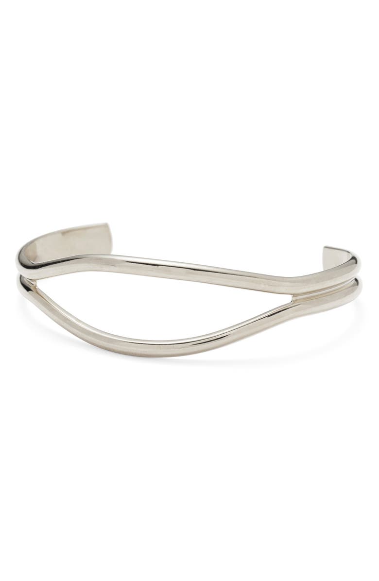 Lady Grey Gap Cuff Bracelet, Main, color, Silver