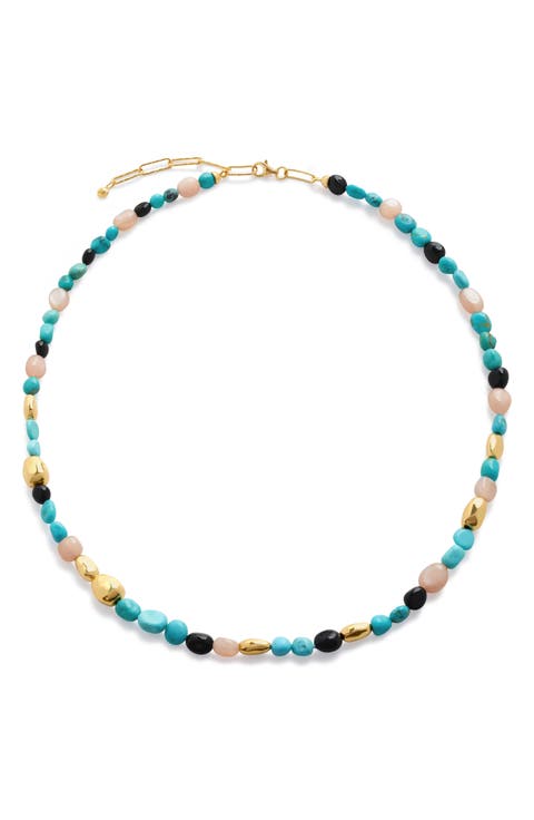 Beaded Stone Necklace