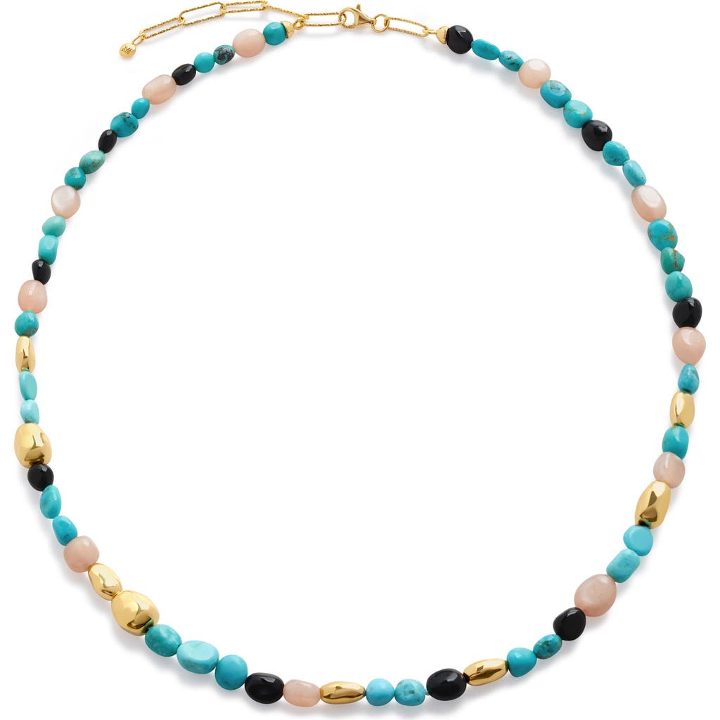 Monica Vinader Beaded Stone Necklace In Multi