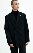 H&M Relaxed-fit wool-blend tuxedo jacket