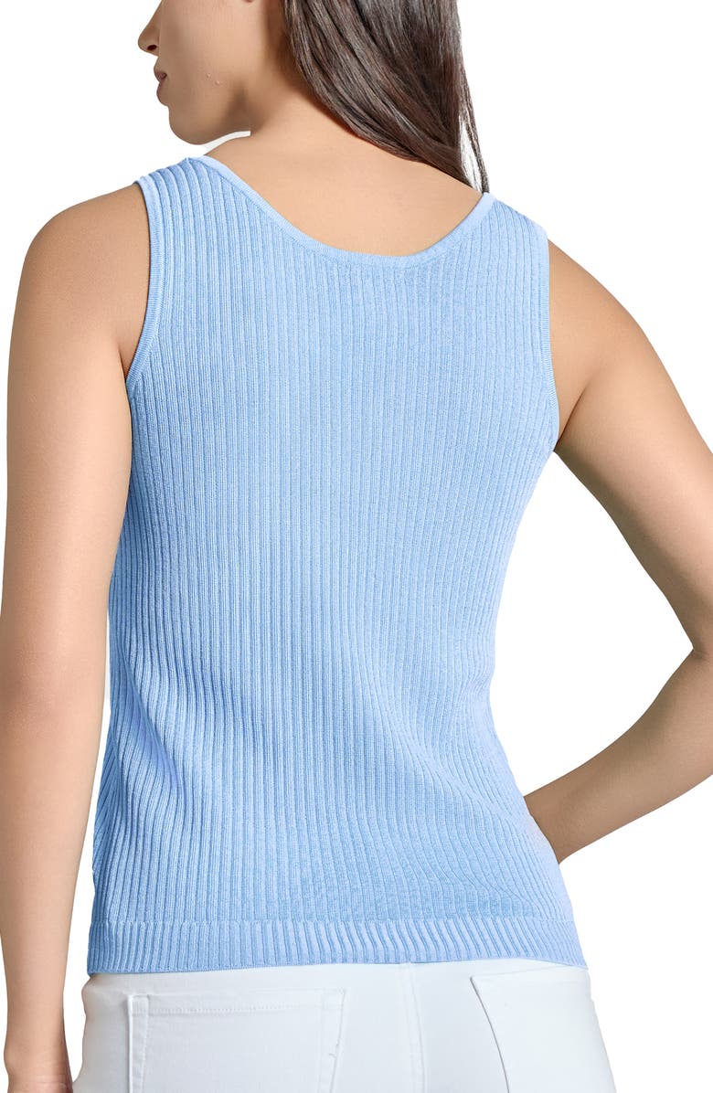 Jones New York Rib Sweater Tank, Alternate, color, Chintz Blue