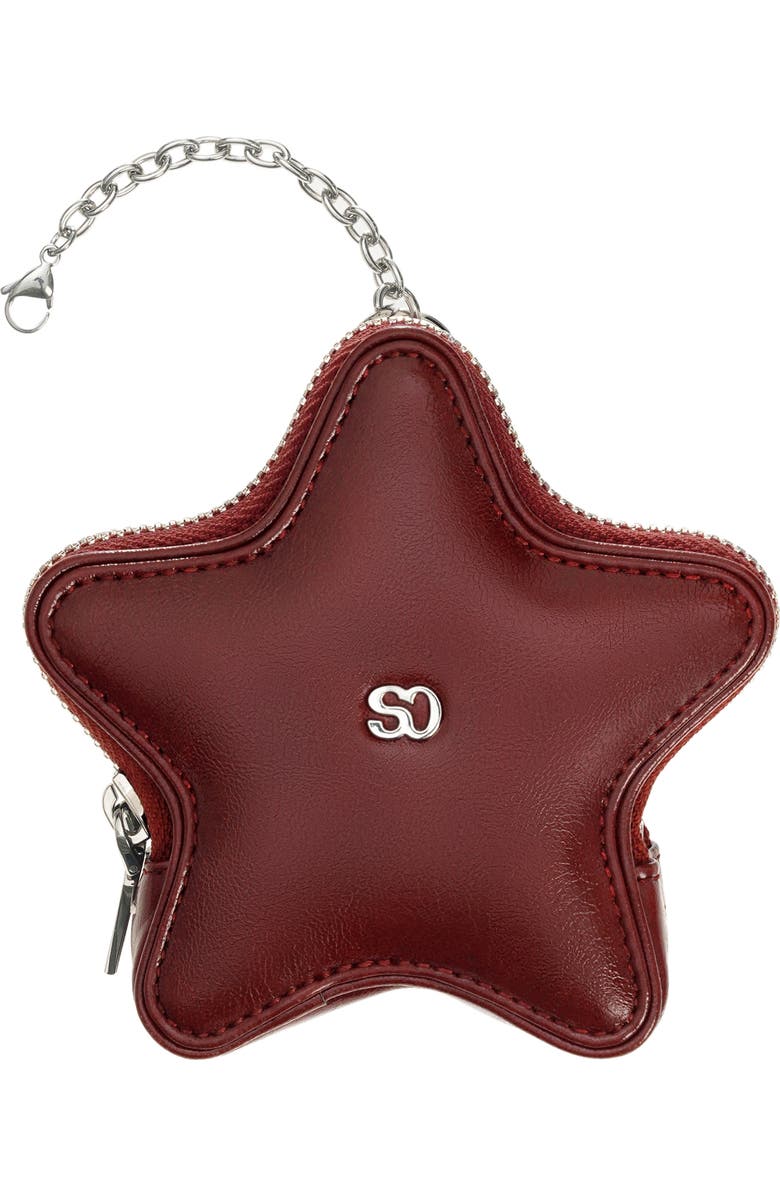 Stand Oil Star Faux Leather AirPods Case, Main, color, Red Wine