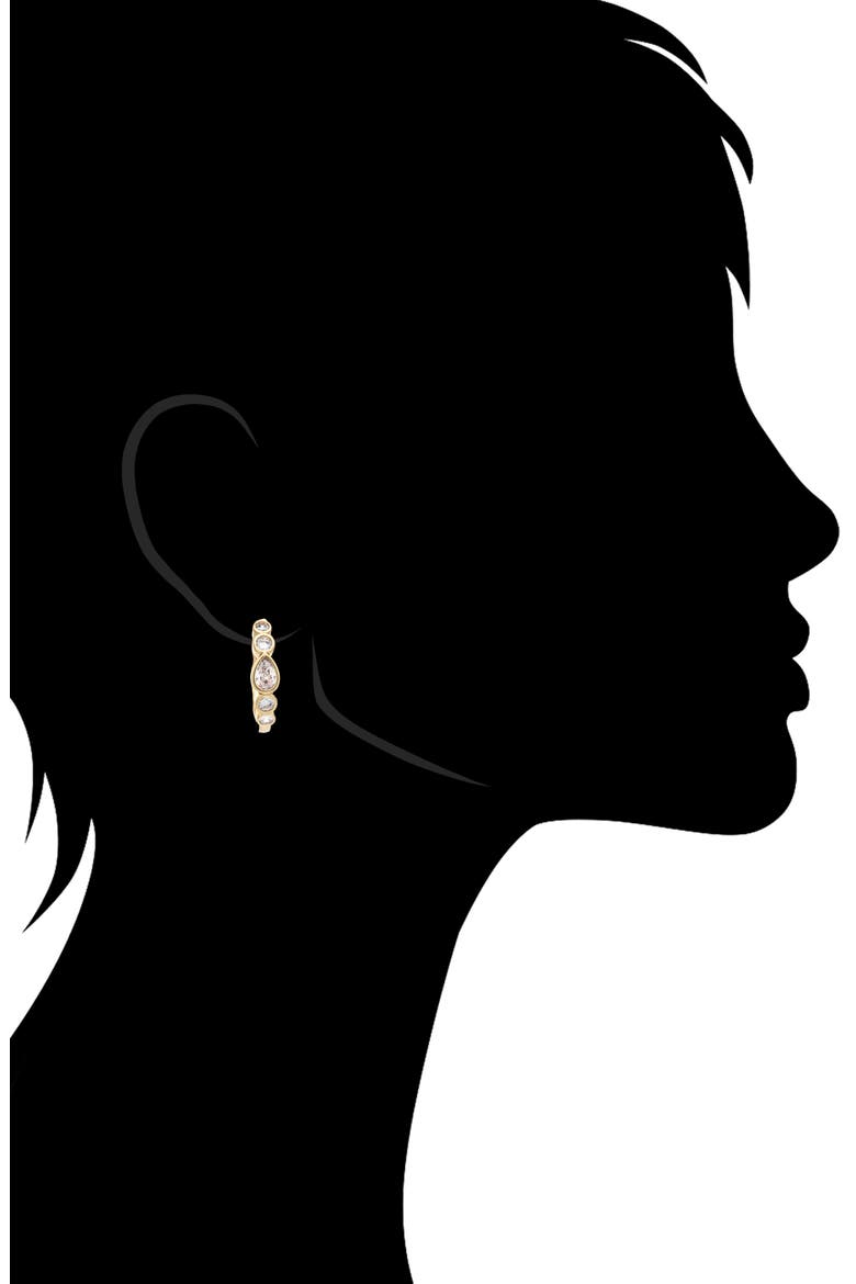 Cubic Zirconia Hoop Earrings, Alternate, color, CZ