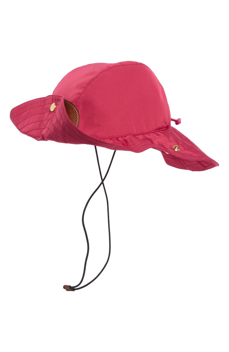 Longchamp Packable Wide Brim Hat, Alternate, color, Pink