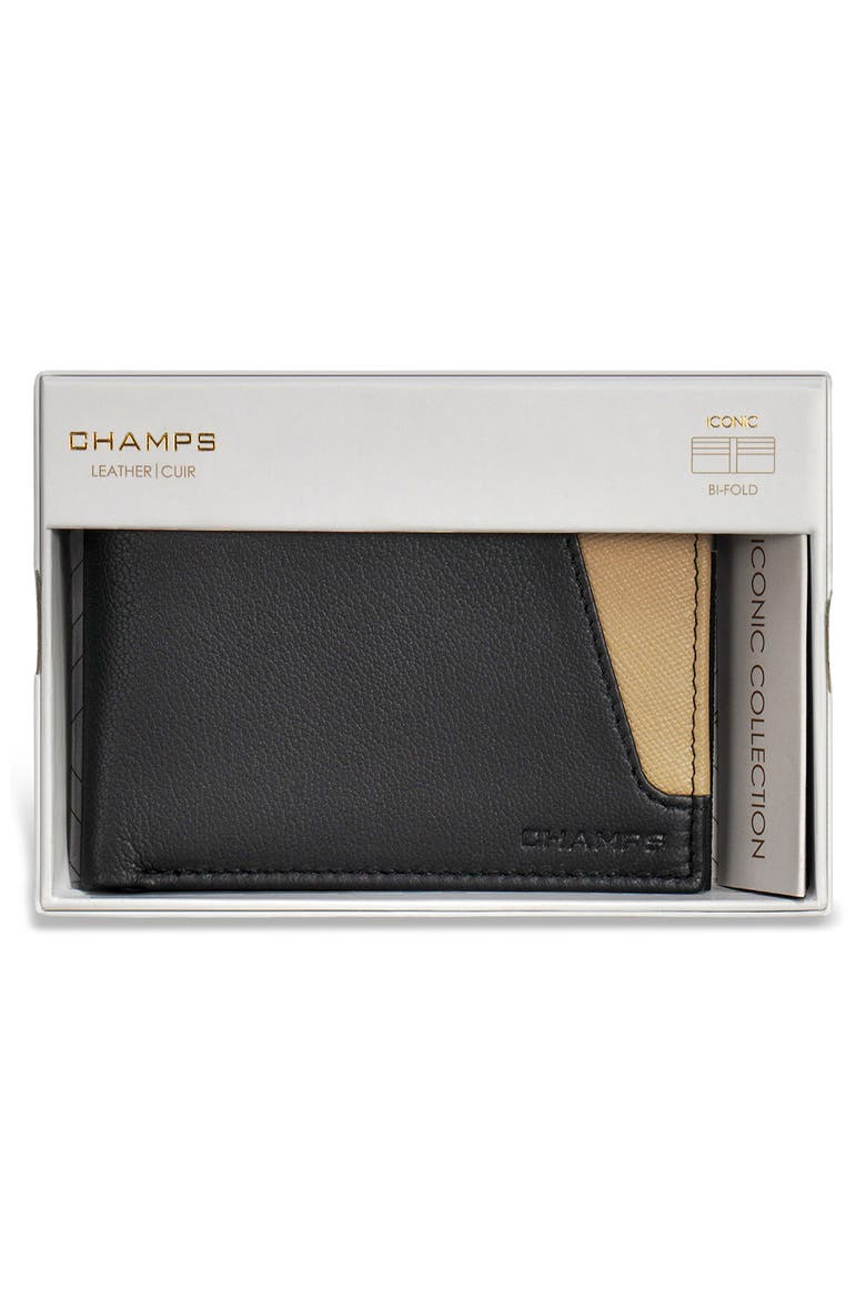 Iconic Bifold Wallet, Alternate, color, BLACK/ IVORY