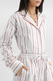 Dolce&Gabbana Stripe Cotton & Silk Poplin Shirt
