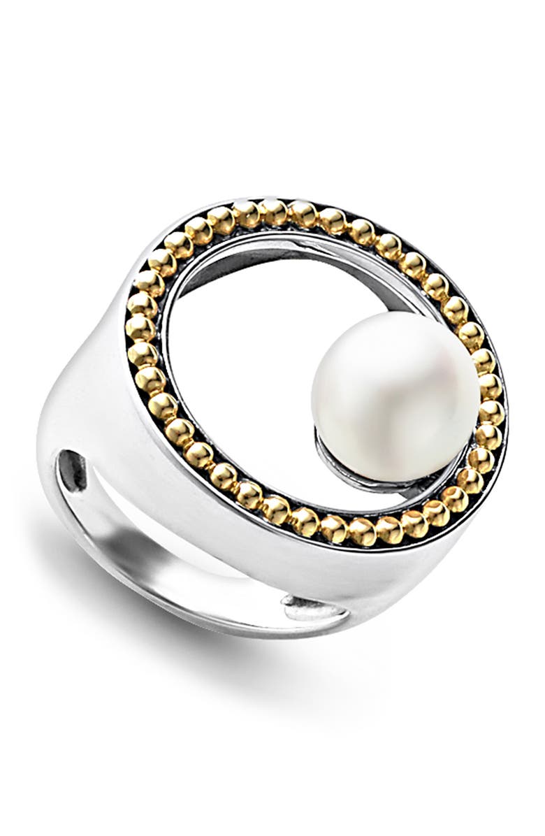LAGOS Pearl Circle Ring, Alternate, color,