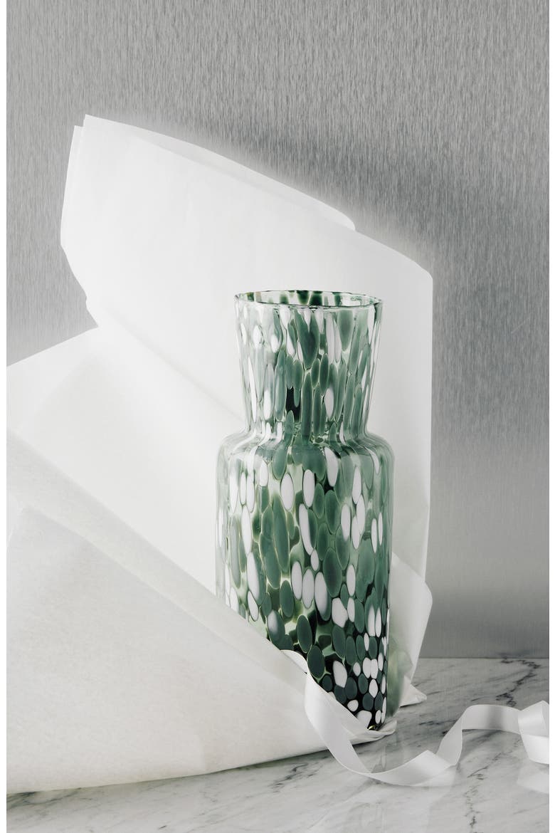 Meadow Summer Tall Vase, Alternate, color, CLEAR/ GREEN