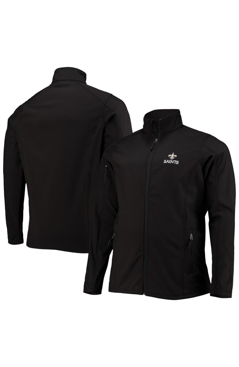 DUNBROOKE Men's Dunbrooke Black New Orleans Saints Big & Tall Sonoma Softshell Full-Zip Jacket, Main, color, Black