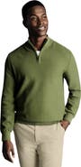 Charles Tyrwhitt Cotton Zip Neck Sweater