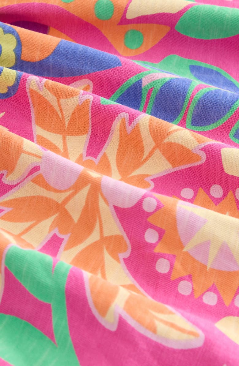 NEXT Kids' Floral Cotton Jersey Dress, Alternate, color, Pink