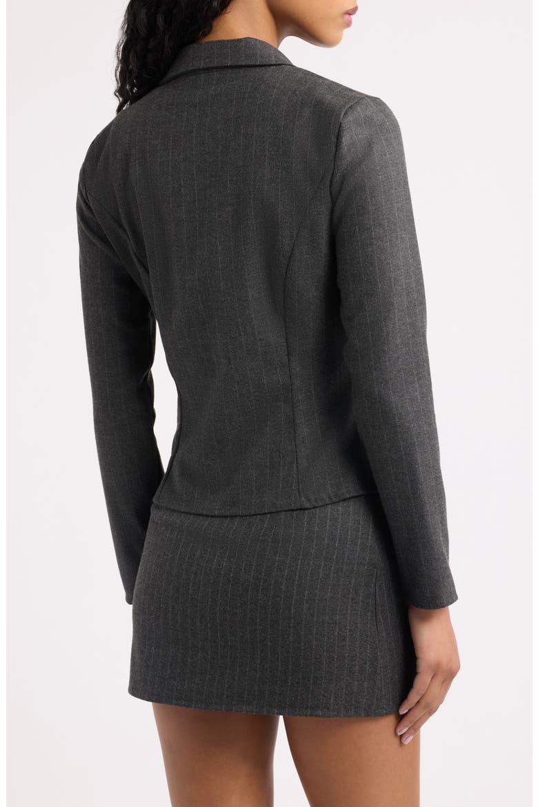 Delirio Pinstripe Zip Jacket, Alternate, color, GRIS