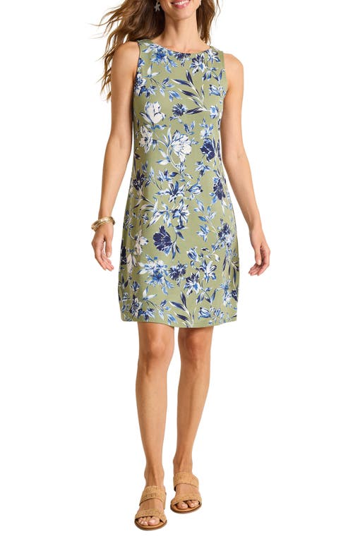 Tommy Bahama Darcy Floral Print Sleeveless Sheath Dress In Green