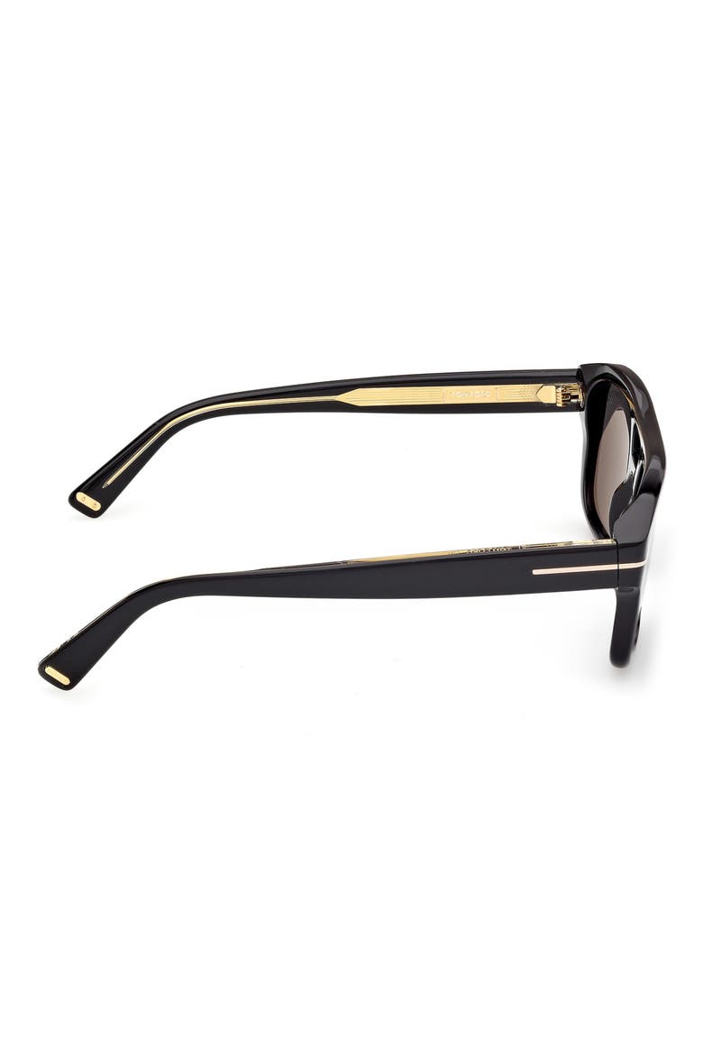 Icon 53mm Aviator Sunglasses, Alternate, color, SHINY BLACK/ SHINY YELLOW GOLD