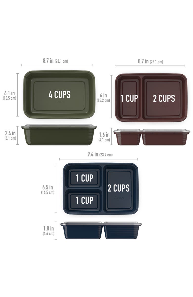 BENTGO 90-Piece Meal Prep Set, Alternate, color, Rich Shades