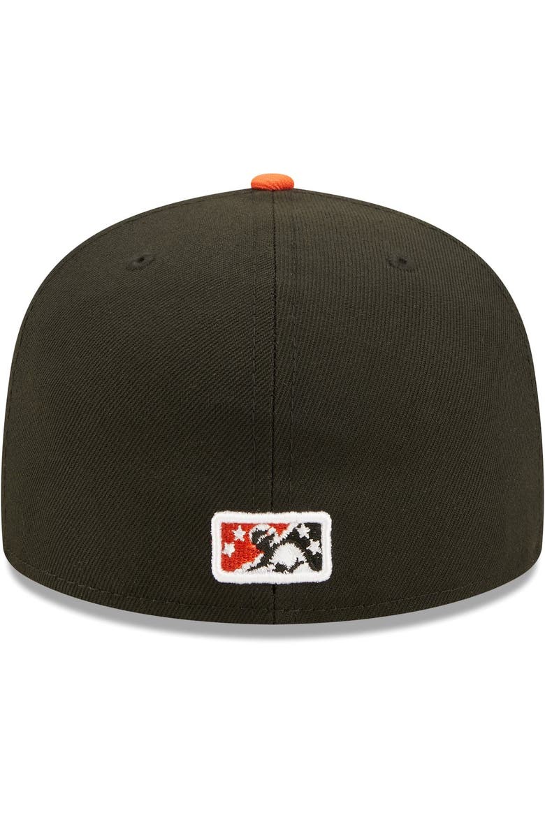 Men's New Era Black Delmarva Shorebirds Authentic Collection Team Alternate 59FIFTY Fitted Hat, Alternate, color, Black