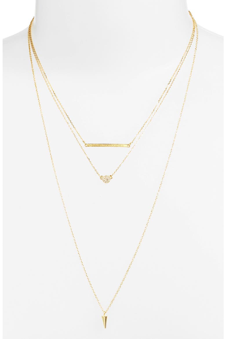 'Geometry' 14k-Gold Plate Layered Necklace (Nordstrom Exclusive), Main, color, GOLD