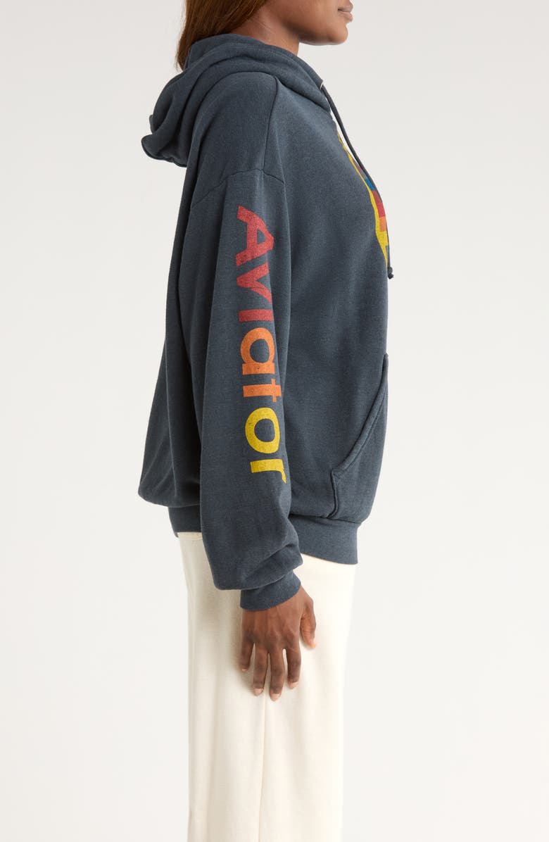 Aviator Nation Relaxed Graphic Hoodie, Alternate, color, Charcoal