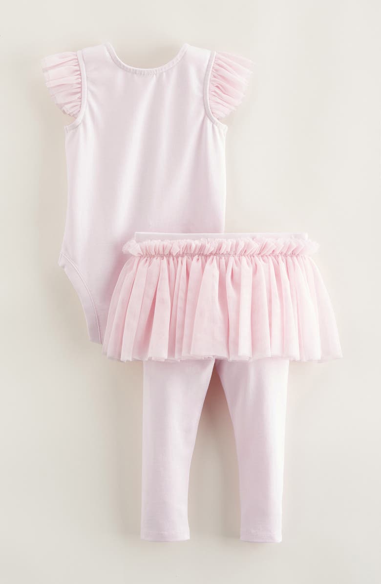 Nordstrom Sweet Ballerina Ruffle Bodysuit & Skirted Leggings Set, Alternate, color, Purple Light