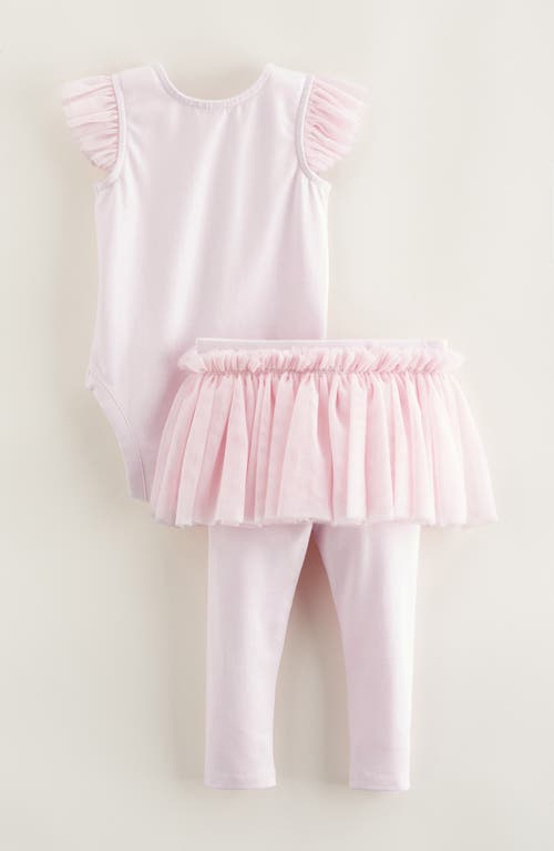 Nordstrom Sweet Ballerina Ruffle Bodysuit & Skirted Leggings Set