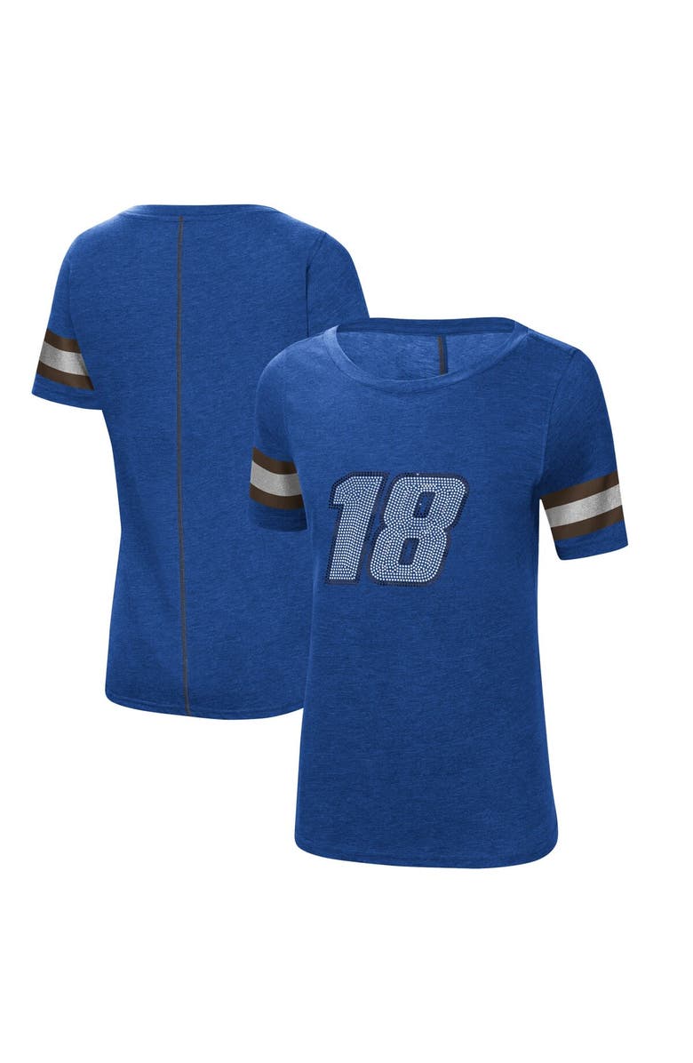 G-III 4HER BY CARL BANKS Women's G-III 4Her by Carl Banks Royal/Black Kyle Busch The Ace Scoop Neck T-Shirt, Main, color, Royal
