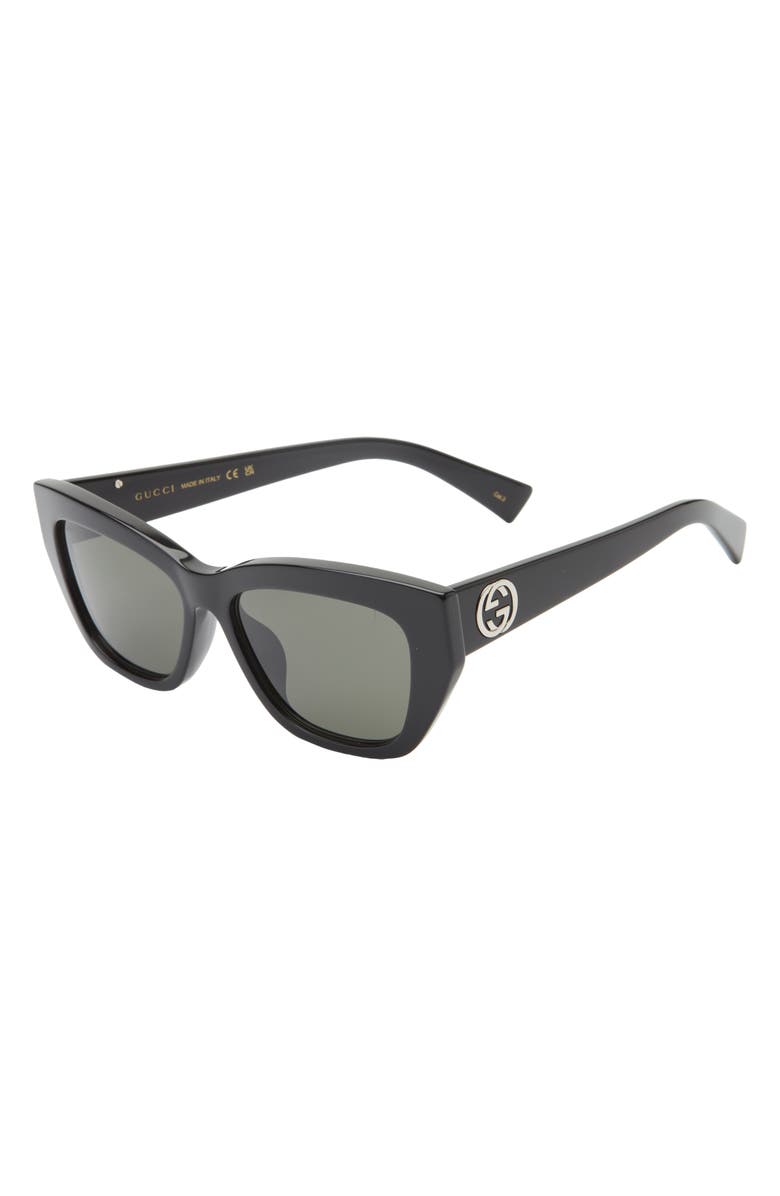 Gucci 55mm Low Bridge Sunglasses, Alternate, color, 
