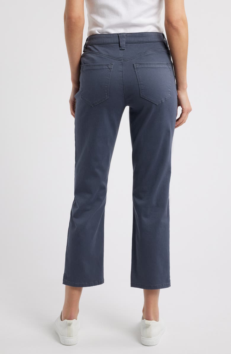 Wit & Wisdom High Waist Straight Leg Stretch Twill Pants, Alternate, color, Shadow