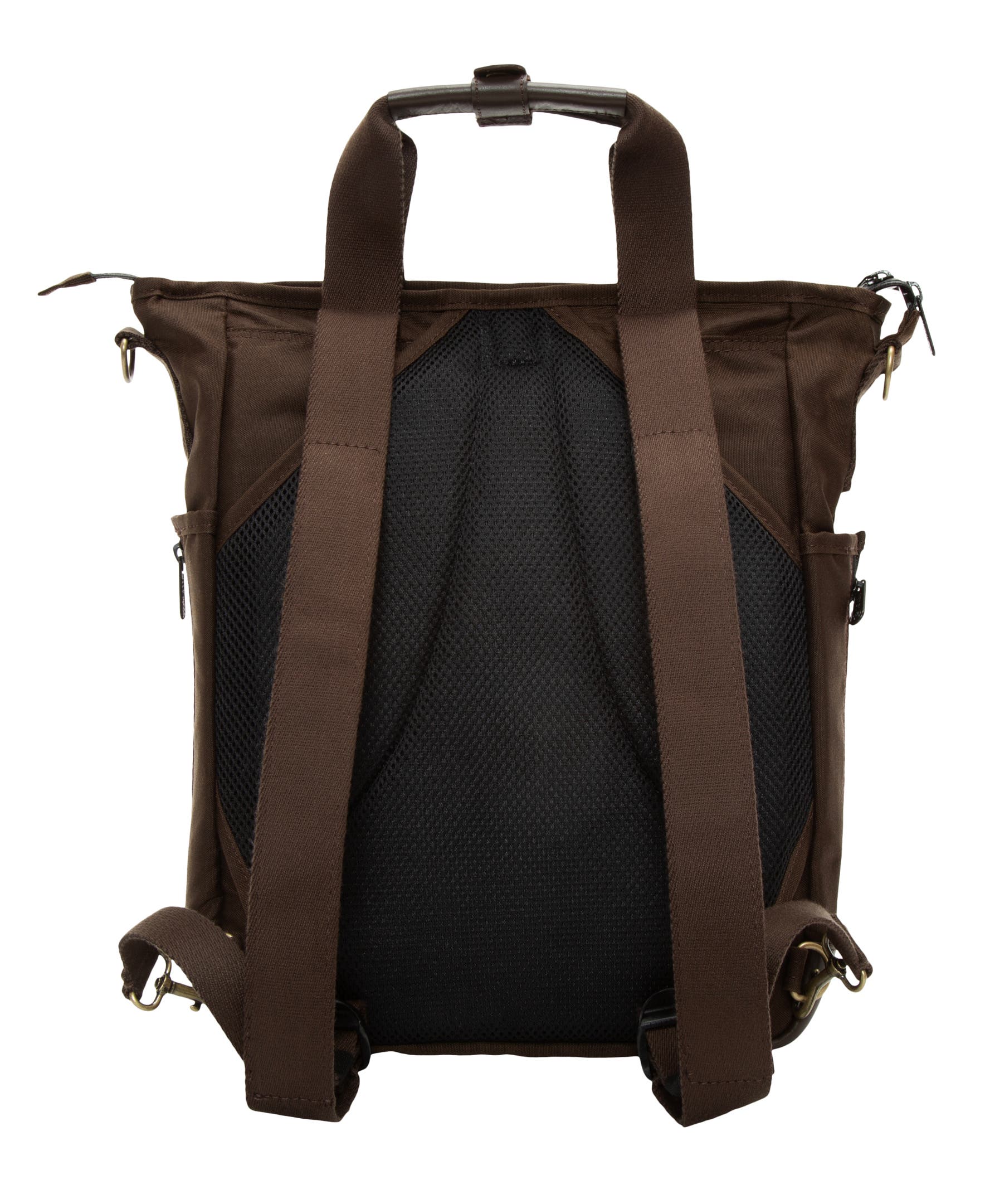 Waxed Nylon Fordham Convertible Backpack, Alternate, color, Dark Brown