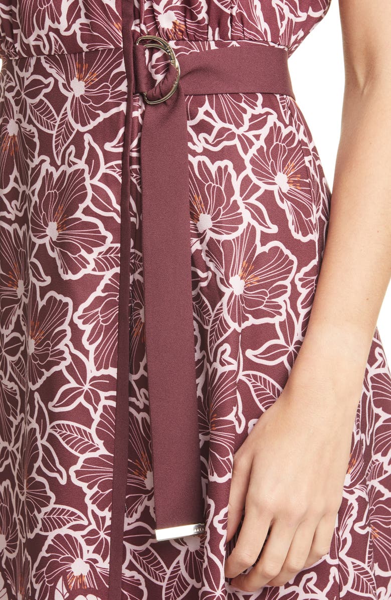 Ted Baker London Indigoo Amber Floral Asymmetrical Dress, Alternate, color,