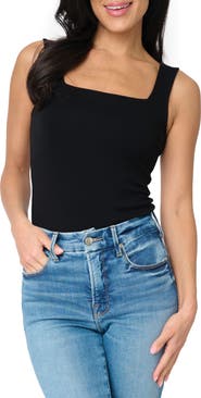 GIBSONLOOK Square Neck Ponte Tank Bodysuit