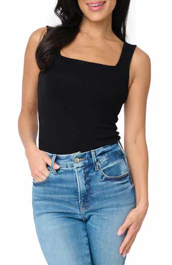 GIBSONLOOK Square Neck Ponte Tank Bodysuit