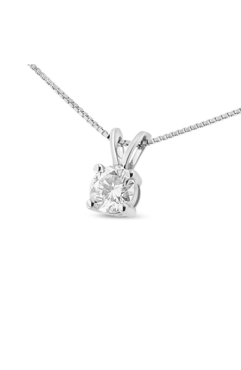 Haus of Brilliance 14K Gold 1/4 Cttw Lab Grown Diamond Solitaire Pendant Necklace, Main, color, Diamond