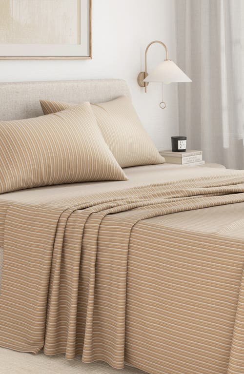 Woven & Weft Plaid 4-piece Flannel Bed Sheet Set In Brown