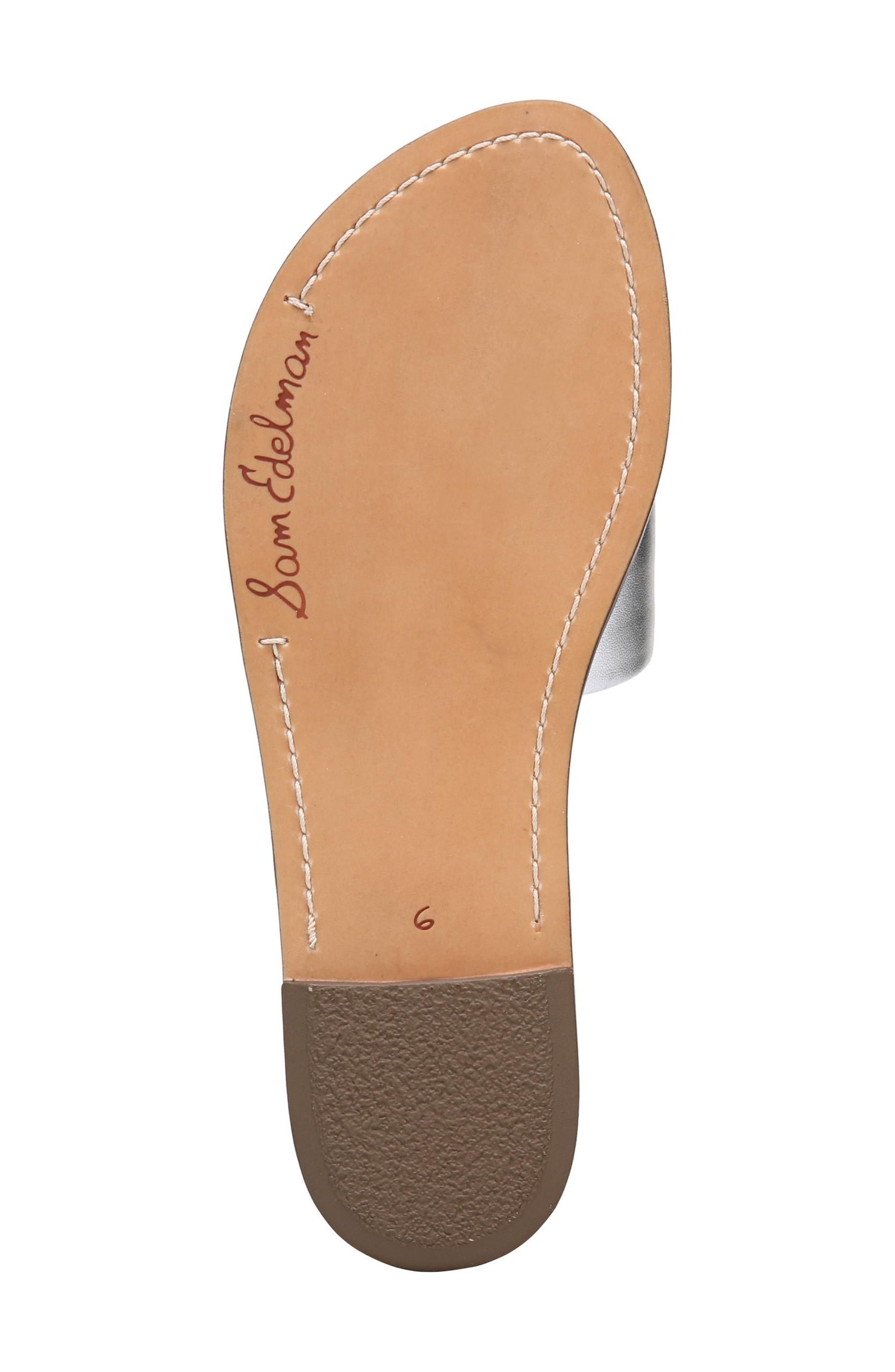 Gio Slide Sandal, Alternate, color, SILVER LEATHER
