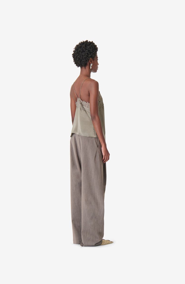 IRO Newin Lace-Trim Camisole, Alternate, color, Olive Green