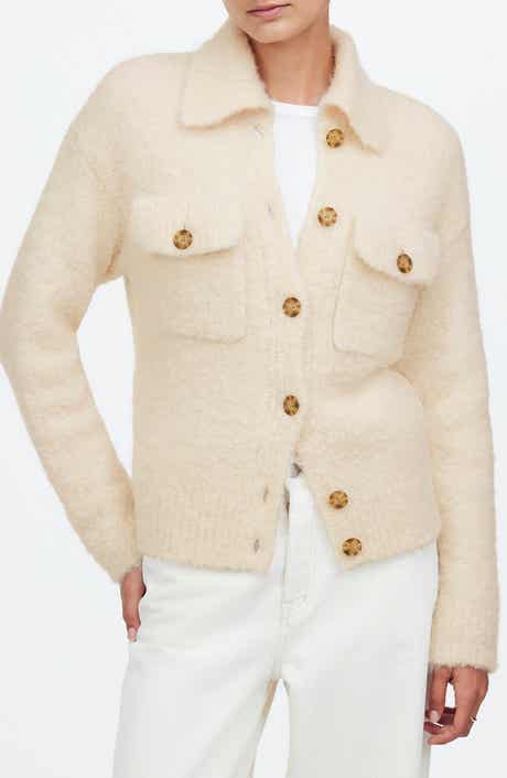 Madewell Bouclé Knit Wool & Alpaca Sweater Jacket