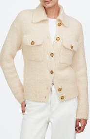 Madewell Bouclé Knit Wool & Alpaca Sweater Jacket
