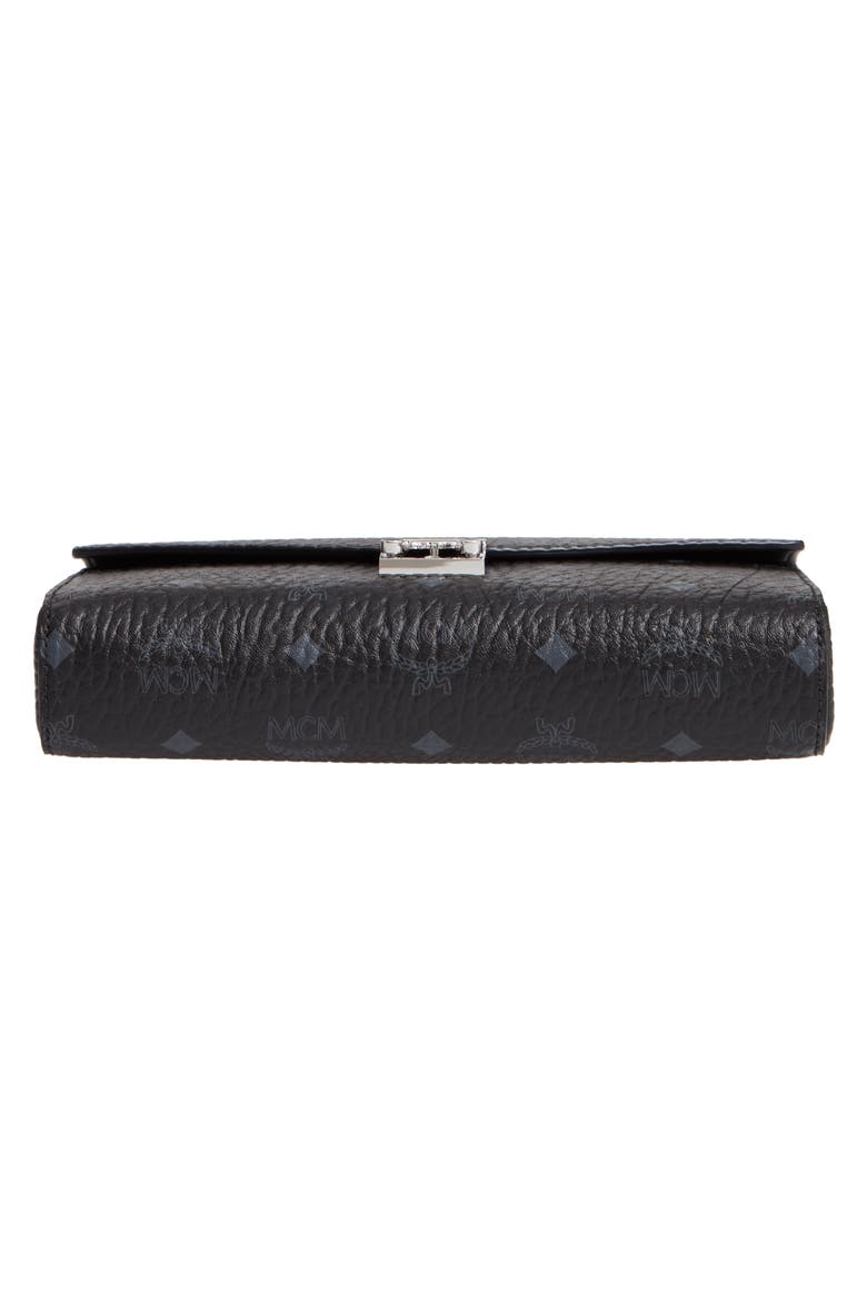 Millie Visetos Canvas Wallet on a Chain, Alternate, color, BLACK