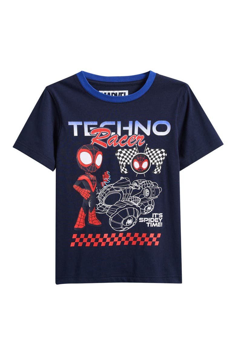 Kids' Spider-Man Spidey Racer Graphic T-Shirt, Main, color, NAVY