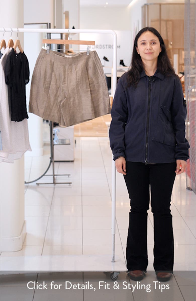 Hadleigh Linen Blend Shorts, sales video thumbnail