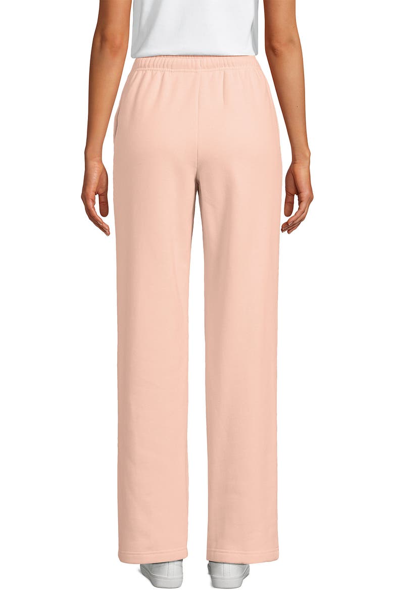 Lands
 End Serious Sweats High Rise Relaxed Straight Leg Pants, Alternate, color, Soft Mineral Blush