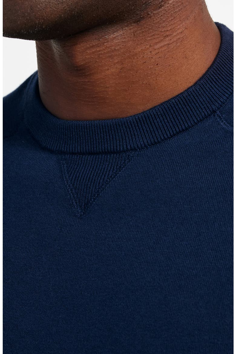 South Point Cotton & Silk Blend Crew Sweater, Alternate, color, NAVY