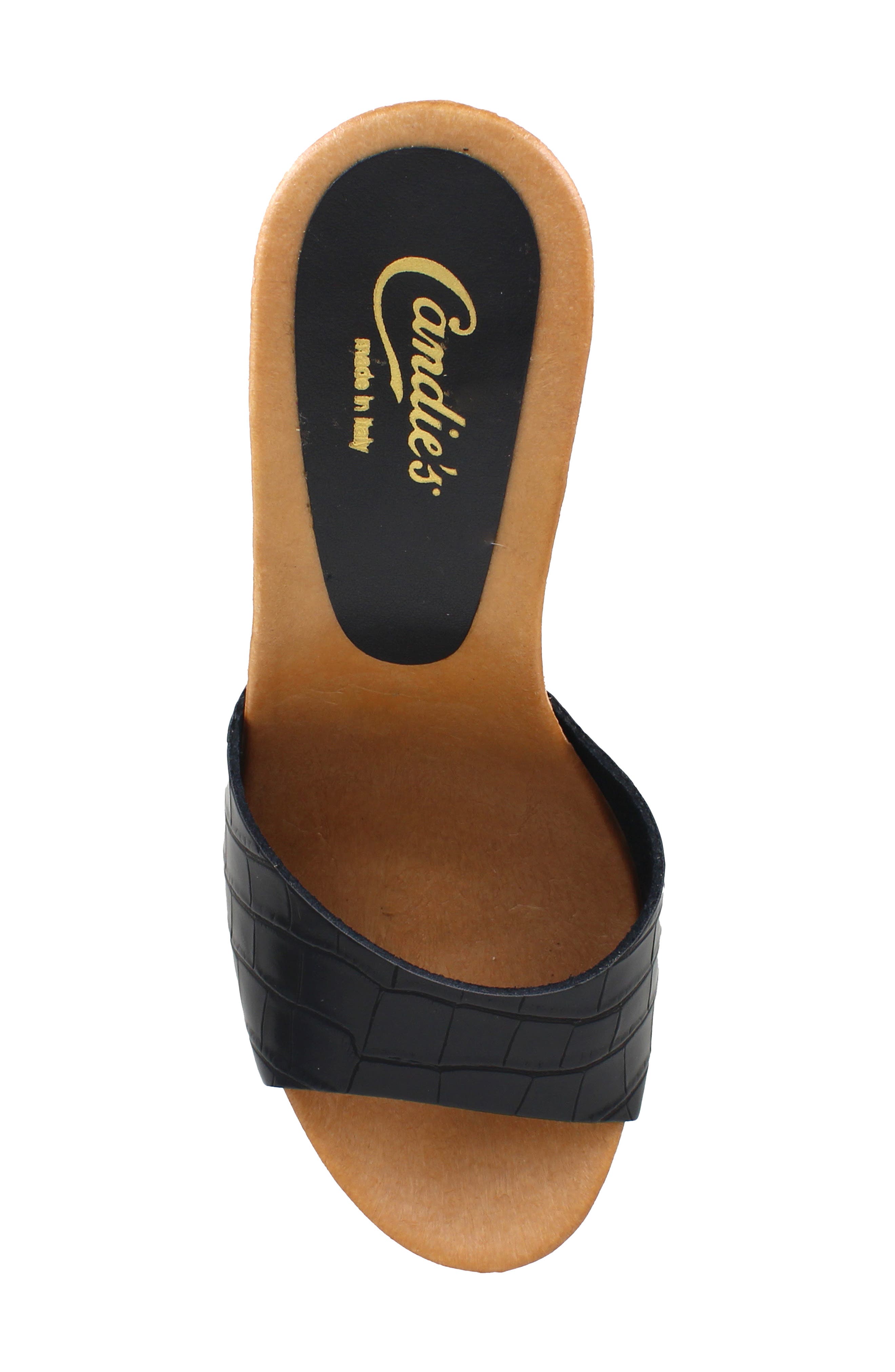 Candie's Viviana Slide Sandal, Alternate, color, Black Croc