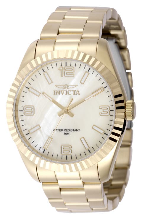 Specialty Mother of Pearl Quartz Watch, 43mm