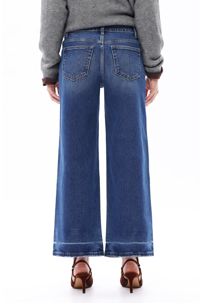 Low Rise Ankle Wide Leg Jeans, Alternate, color, DARK BLUE