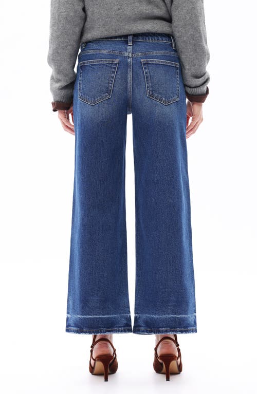 Bayeas Low Rise Ankle Wide Leg Jeans In Blue
