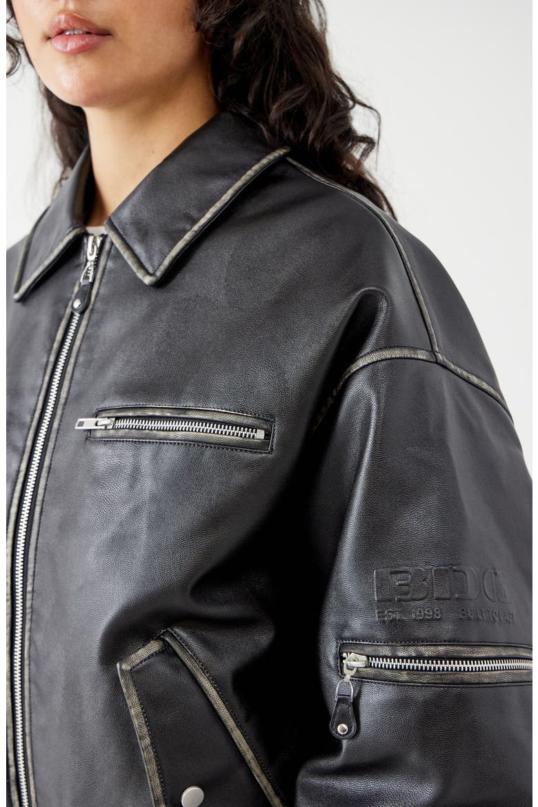 Perrie Oversize Faux Leather Bomber Jacket (Women) | Nordstrom