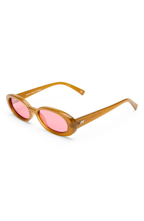 Le Specs Outta Love 51mm Oval Sunglasses In Brown