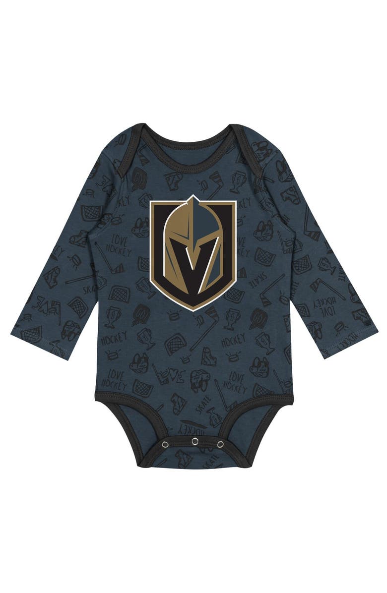 Outerstuff Infant Gray Vegas Golden Knights Dynamic Defender Long Sleeve Bodysuit, Alternate, color, Gray