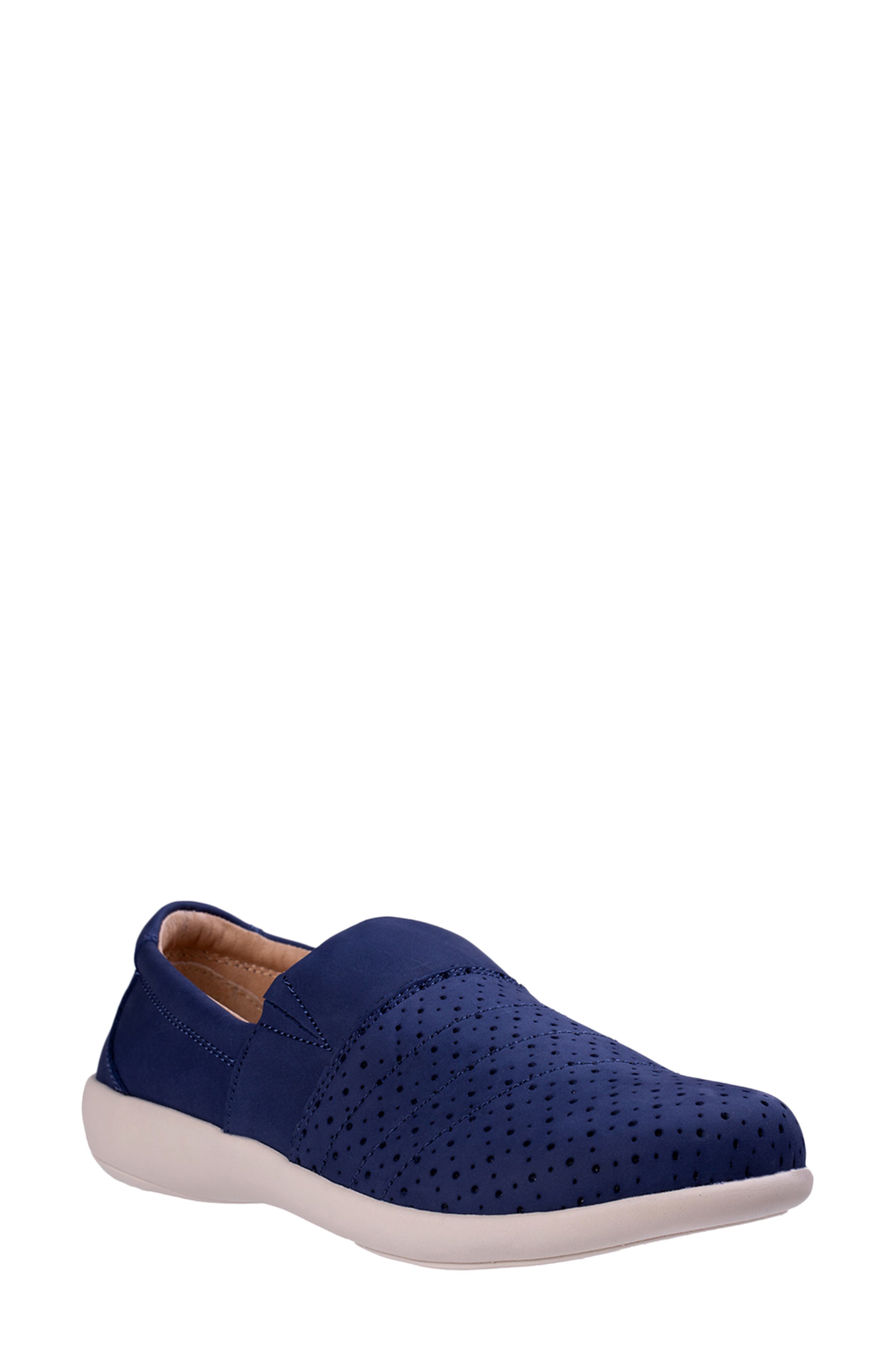 Ridgeway Leather Slip On Sneaker, Main, color, PEACOAT